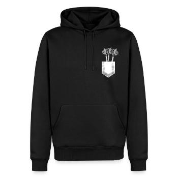 Darts shirt \ 180 \ Dart player \ steeldart - Men’s Premium Organic Hoodie - black - Front - Nico (187cm)