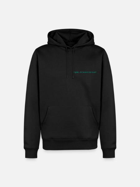 I glab, dir brennt da Huat - Männer Premium Bio Hoodie - Schwarz