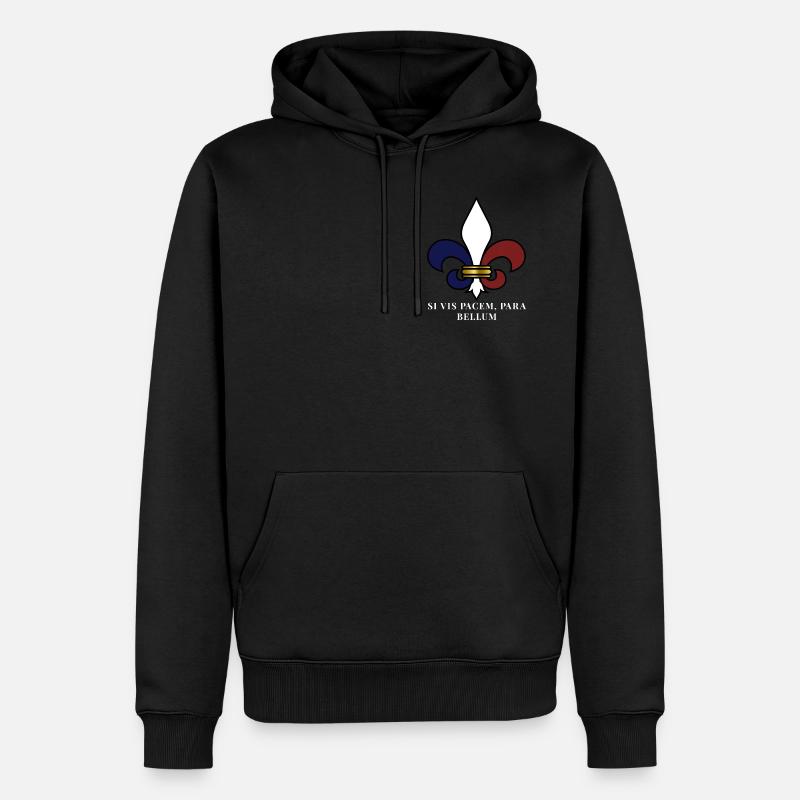 Fleur de Lys - Sweat à capuche Premium bio Homme - noir