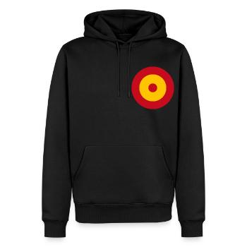 COCARDE ESPAGNE/1808 - Sweat à capuche Premium bio Homme - noir - Devant - Nico (187cm)