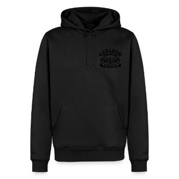 Carlson Gracie Amsterdam 2021 - Männer Premium Bio Hoodie - Schwarz - Vorne - Nico (187cm)