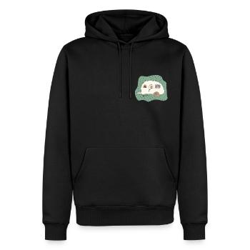Wohnmobilanhänger frohe Feiertage - Männer Premium Bio Hoodie - Schwarz - Vorne - Nico (187cm)