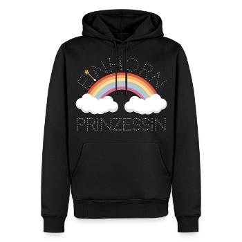 Einhorn - Prinzessin - Glitzer - Männer Premium Bio Hoodie - Schwarz - Vorne - Nico (187cm)