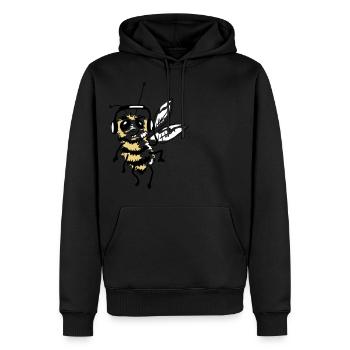 Cool Bee DJ - music bug - Men’s Premium Organic Hoodie - black - Front - Nico (187cm)