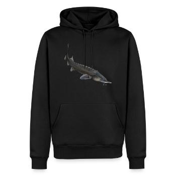esturgeon baeri - Sweat à capuche Premium bio Homme - noir - Devant - Nico (187cm)