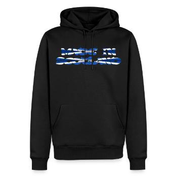 Made in Scotland Flagge Farbe Text Design Geschenk - Männer Premium Bio Hoodie - Schwarz - Vorne - Nico (187cm)