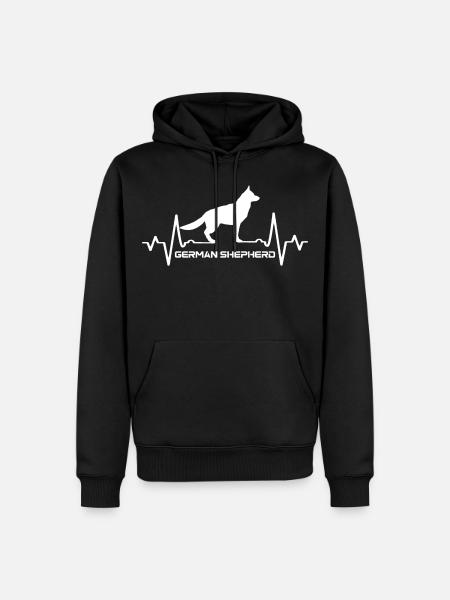 German Shepherd - Men’s Premium Organic Hoodie - black