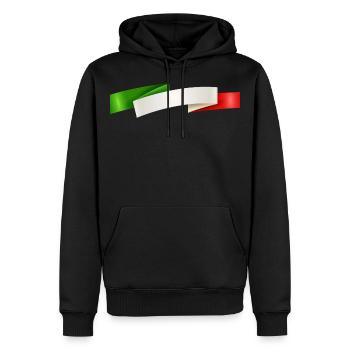 Band with Italy flag design - Men’s Premium Organic Hoodie - black - Front - Nico (187cm)