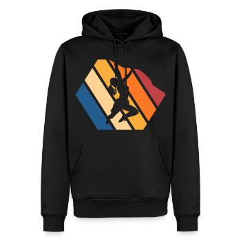 Silhouette dynamique de la danse de rue - Sweat à capuche Premium bio Homme - noir - Devant - Nico (187cm)