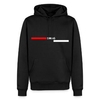 BEUTE - Männer Premium Bio Hoodie - Schwarz - Vorne - Nico (187cm)