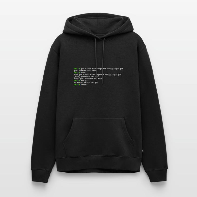 linux shell git clone Sweat à capuche Premium bio Homme