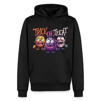 Halloween Monster Trick ou Treat Cute Creepy - Sweat à capuche Premium bio Homme - noir - Devant - Nico (187cm)