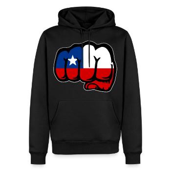 Chile Flagge Faust - Männer Premium Bio Hoodie - Schwarz - Vorne - Nico (187cm)