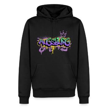 Augsburg Allemagne City Graffiti Spray Sprayer - Sweat à capuche Premium bio Homme - noir - Devant - Nico (187cm)