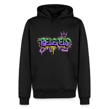Bielefeld Deutschland Stadt Graffiti Spray Sprayer - Männer Premium Bio Hoodie - Schwarz - Vorne - Nico (187cm)