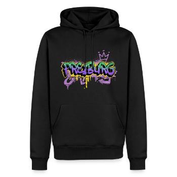 Freiburg Allemagne City Graffiti Spray Sprayer - Sweat à capuche Premium bio Homme - noir - Devant - Nico (187cm)