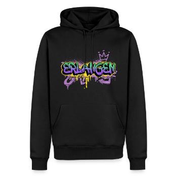 Erlangen Deutschland Stadt Graffiti Spray Sprayer - Männer Premium Bio Hoodie - Schwarz - Vorne - Nico (187cm)