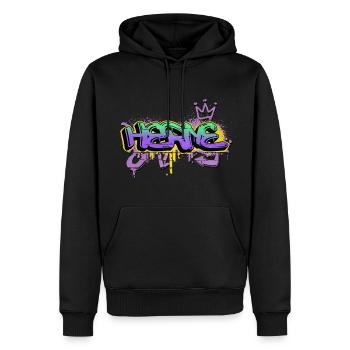 Herne Allemagne Ville Pulvérisateur de Graffiti - Sweat à capuche Premium bio Homme - noir - Devant - Nico (187cm)