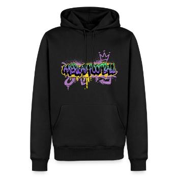 Football américain Graffiti Spray Pulvérisateur Sports - Sweat à capuche Premium bio Homme - noir - Devant - Nico (187cm)