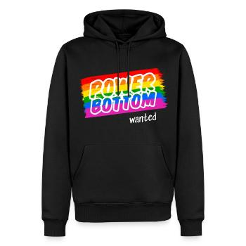 Horny Top wants a Power Bottom - Männer Premium Bio Hoodie - Schwarz - Vorne - Nico (187cm)