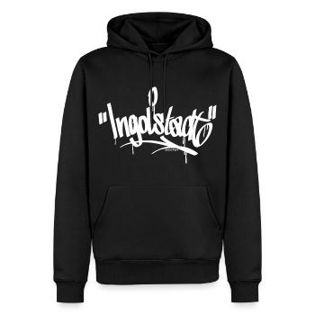 Ingolstadt - Männer Premium Bio Hoodie - Schwarz - Vorne - Nico (187cm)