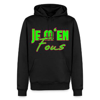 Je m'en Fous Das ist mir egal französisch Lehrer - Männer Premium Bio Hoodie - Schwarz - Vorne - Nico (187cm)