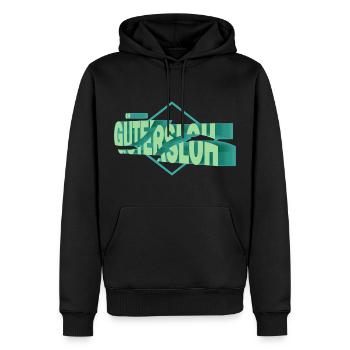 Gütersloh Deutschland Stadt 3D Schrift Skyline - Männer Premium Bio Hoodie - Schwarz - Vorne - Nico (187cm)