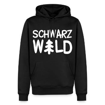 Schwarz Wald Tanne Nadelbaum Schwarzwälder - Männer Premium Bio Hoodie - Schwarz - Vorne - Nico (187cm)