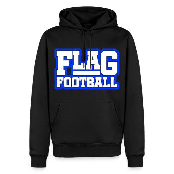Flag Football - Sweat à capuche Premium bio Homme - noir - Devant - Nico (187cm)