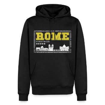 Rom Rome Italien Stadt Skyline Heimat Liebe - Männer Premium Bio Hoodie - Schwarz - Vorne - Nico (187cm)