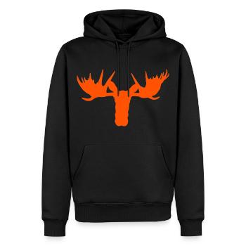 Elchkopf – Majestät der skandinavischen Wälder - Männer Premium Bio Hoodie - Schwarz - Vorne - Nico (187cm)