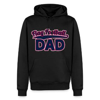 Flag Football Dad - Vater - Sweat à capuche Premium bio Homme - noir - Devant - Nico (187cm)