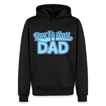 Flag Football Dad Vater - Sweat à capuche Premium bio Homme - noir - Devant - Nico (187cm)
