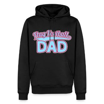 Flag Football Dad - Vater - Sweat à capuche Premium bio Homme - noir - Devant - Nico (187cm)
