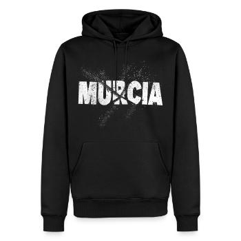 Murcia Spanien Stadt Schrift Grunge Splash Skyline - Männer Premium Bio Hoodie - Schwarz - Vorne - Nico (187cm)