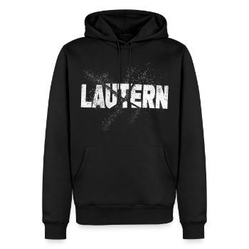 Kaiserslautern Deutschland Schrift Grunge Splash - Männer Premium Bio Hoodie - Schwarz - Vorne - Nico (187cm)