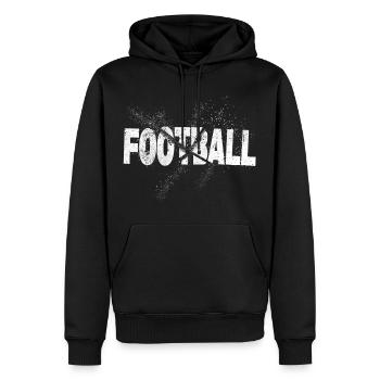 Police de football américain Grunge Splash USA Sport - Sweat à capuche Premium bio Homme - noir - Devant - Nico (187cm)