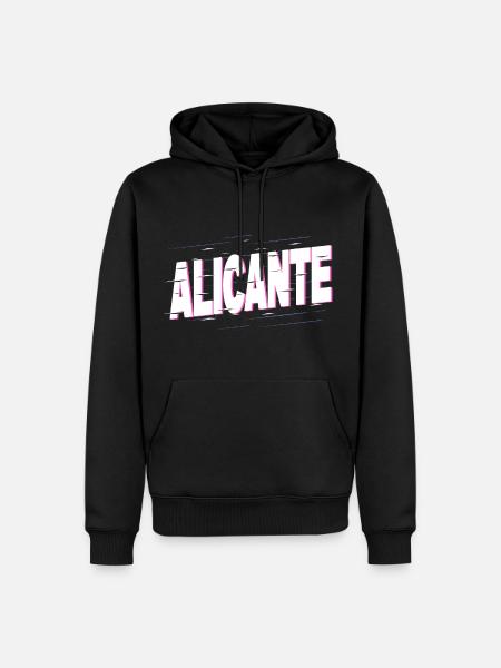 Alicante Espagne City Font Maison de Vacances Amour - Sweat à capuche Premium bio Homme - noir