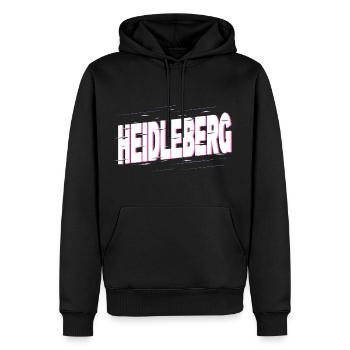 Heidelberg Deutschland Stadt Schrift Heimat Liebe - Männer Premium Bio Hoodie - Schwarz - Vorne - Nico (187cm)