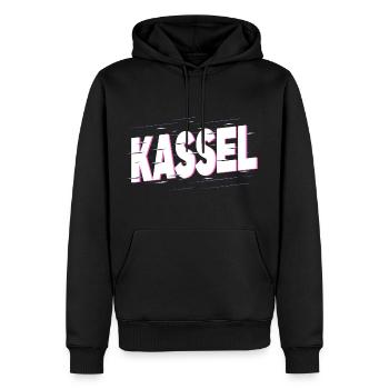 Kassel Deutschland Stadt Schrift Heimat Liebe - Männer Premium Bio Hoodie - Schwarz - Vorne - Nico (187cm)