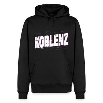 Koblenz Deutschland Stadt Schrift Heimat Liebe - Männer Premium Bio Hoodie - Schwarz - Vorne - Nico (187cm)