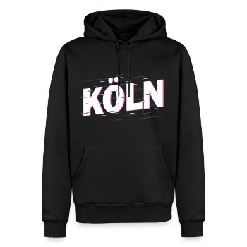 Cologne Germany City Font Home Love - Men’s Premium Organic Hoodie - black - Front - Nico (187cm)