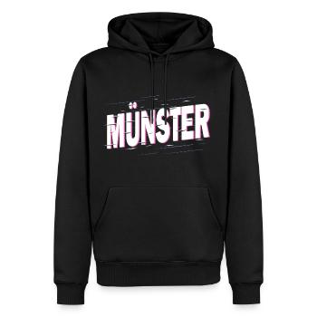 Münster Allemagne City Font Home Love - Sweat à capuche Premium bio Homme - noir - Devant - Nico (187cm)