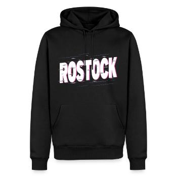 Rostock Allemagne Ville Police Home Love - Sweat à capuche Premium bio Homme - noir - Devant - Nico (187cm)