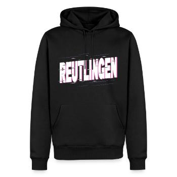 Reutlingen Allemagne City Font Home Love - Sweat à capuche Premium bio Homme - noir - Devant - Nico (187cm)