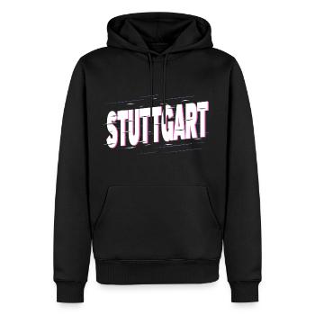 Stuttgart Allemagne Ville Police Home Love - Sweat à capuche Premium bio Homme - noir - Devant - Nico (187cm)