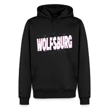 Wolfsburg Deutschland Stadt Schrift Heimat Liebe - Männer Premium Bio Hoodie - Schwarz - Vorne - Nico (187cm)