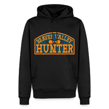 Beaver Valley Hunter Beaver Valley Hunter Hommes - Sweat à capuche Premium bio Homme - noir - Devant - Nico (187cm)