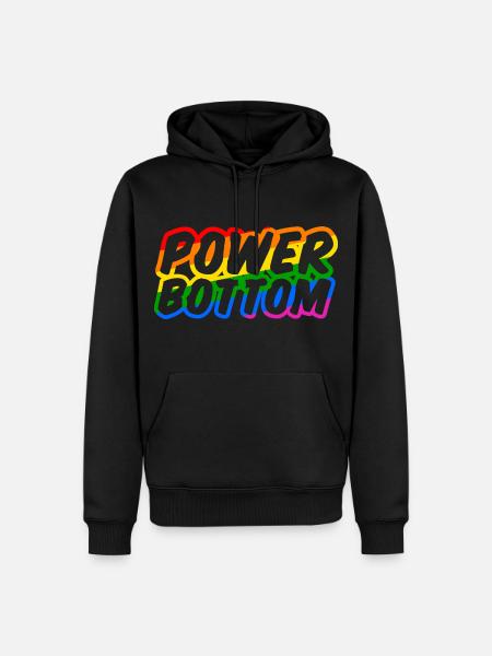 Power Bottom Shirt - Männer Premium Bio Hoodie - Schwarz