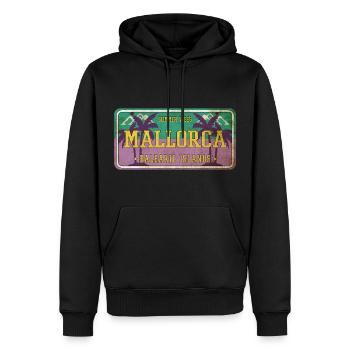 Mallorca Sommer Sonne Strand Meer Palmen Urlaub - Männer Premium Bio Hoodie - Schwarz - Vorne - Nico (187cm)